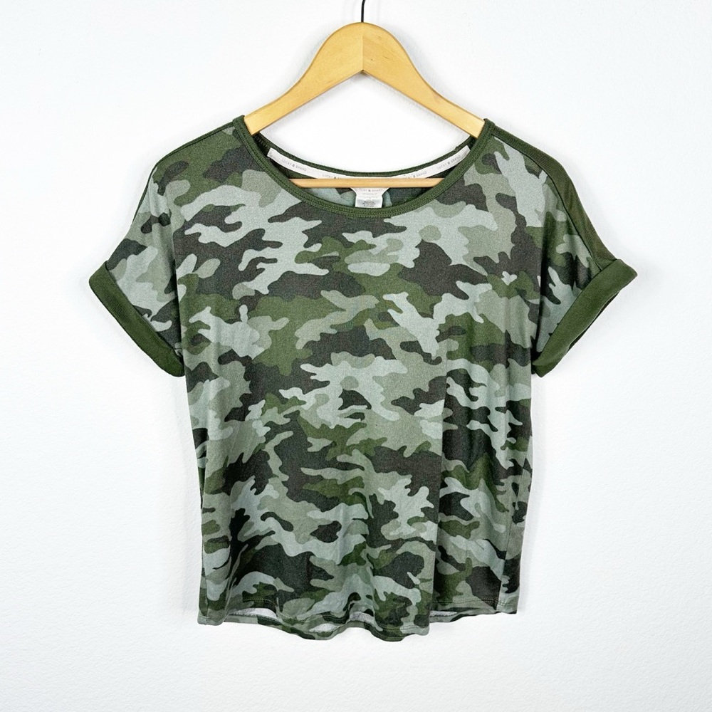 Lucky Brand Super Soft Camo Knit Top Size L